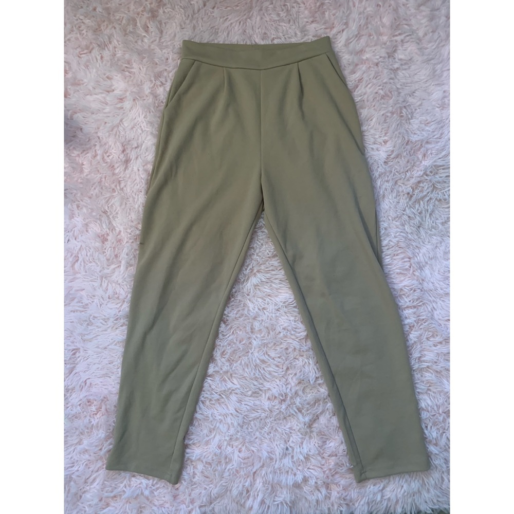 Comfortable tan pull on trousers